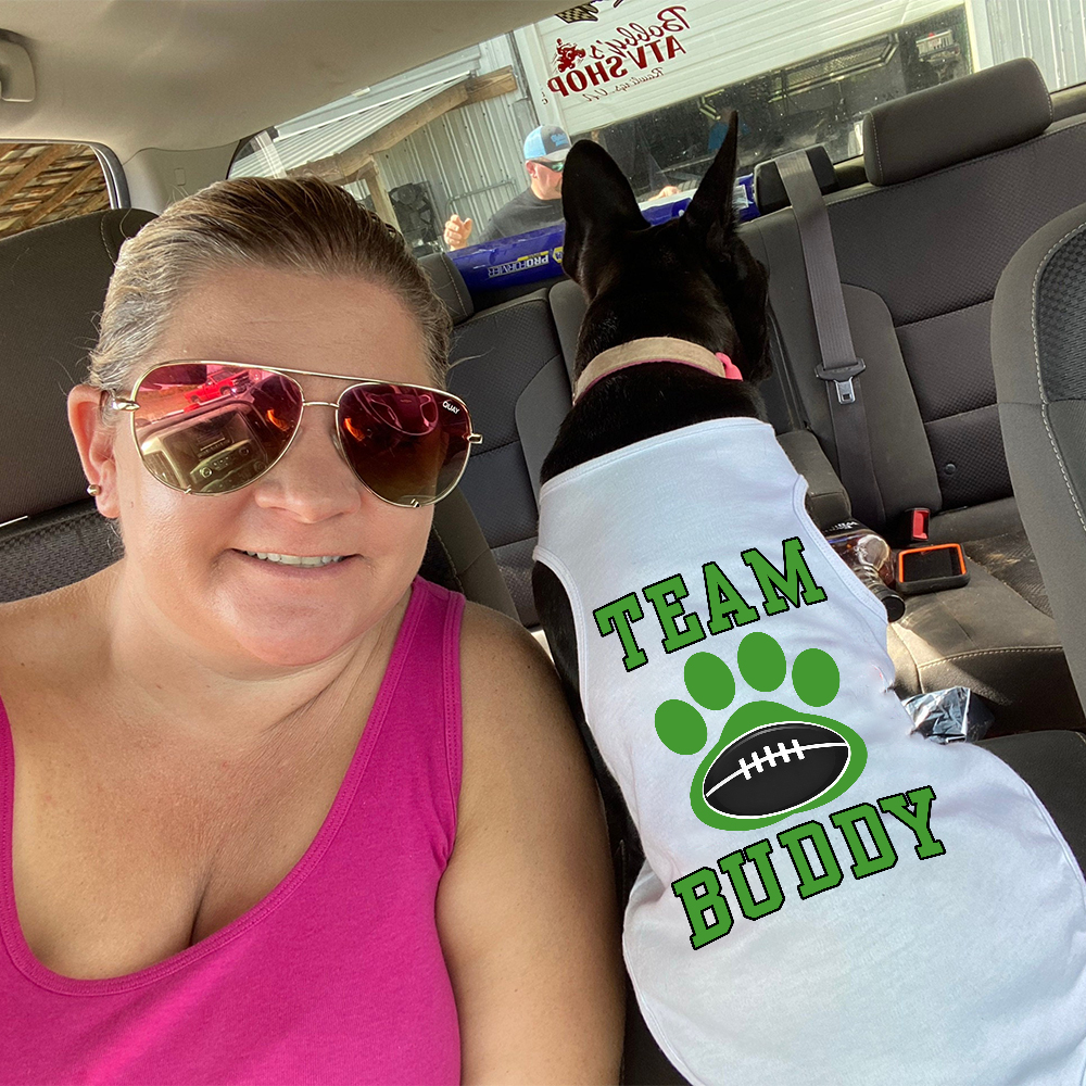 Personalized Football Team Pet Paw Soft Shirt | BKPet426