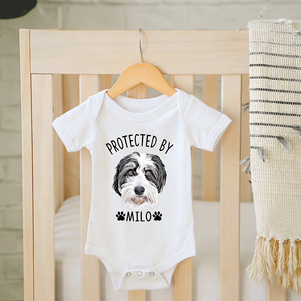 Personalized Baby Protected By Pets Shirt | MNBaby03
