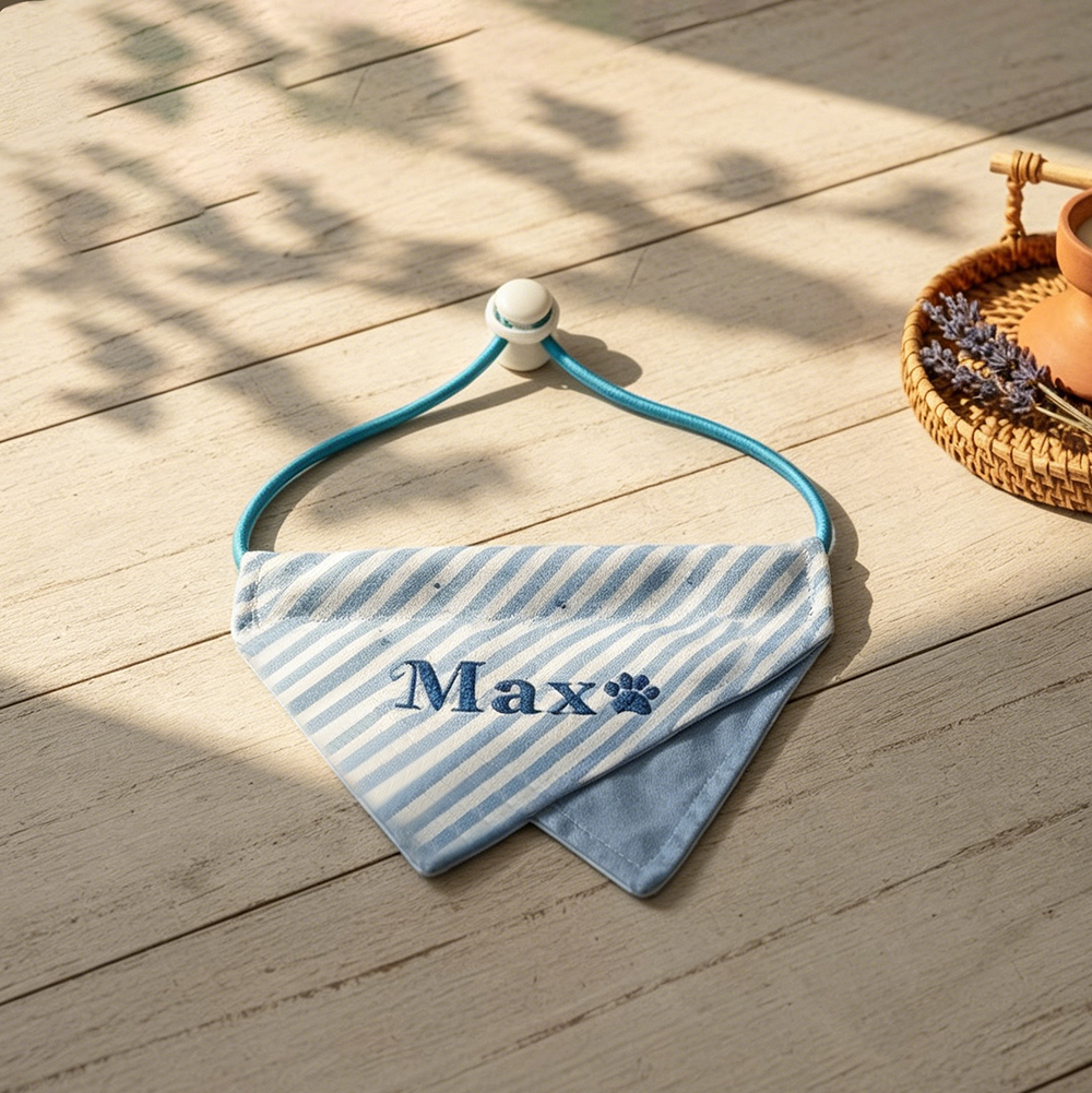 Personalized Embroidered Adjustable Dog Bandana | BKPet470