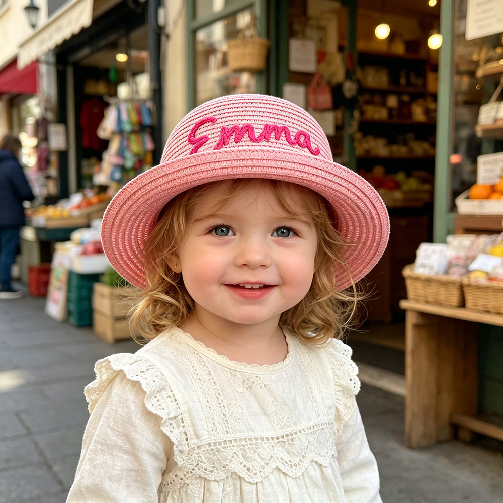 Personalized Embroidery Baby Toddler Summer Hat | MNSummer13