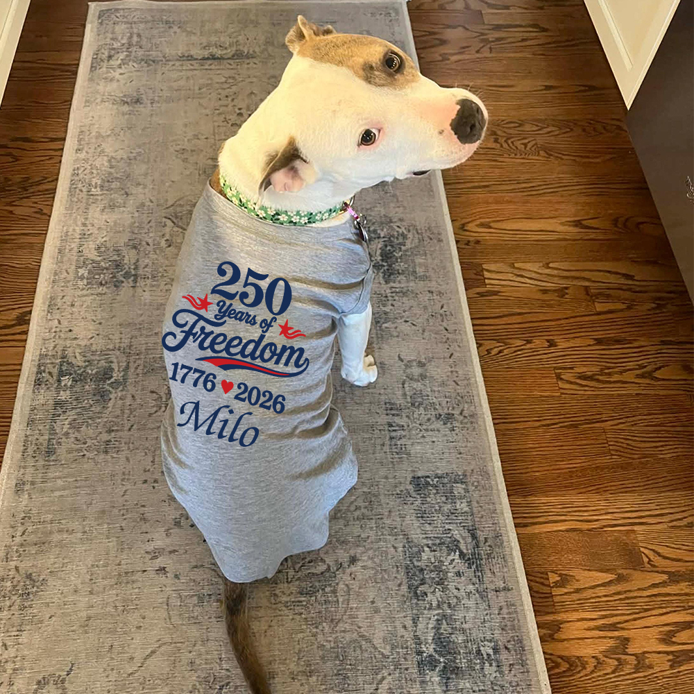 Personalized Patriotic 250 Anniversary Pet Shirt | BKPet507