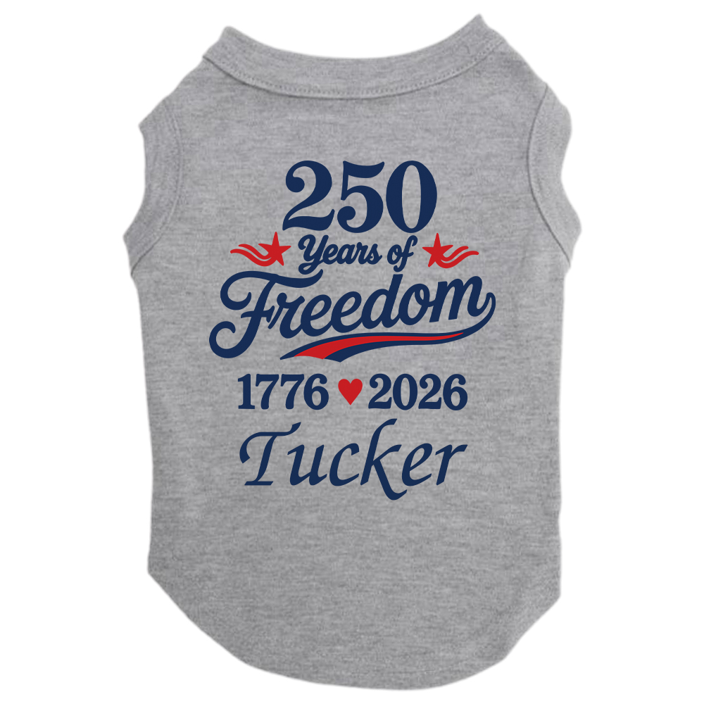 Personalized Patriotic 250 Anniversary Pet Shirt | BKPet507