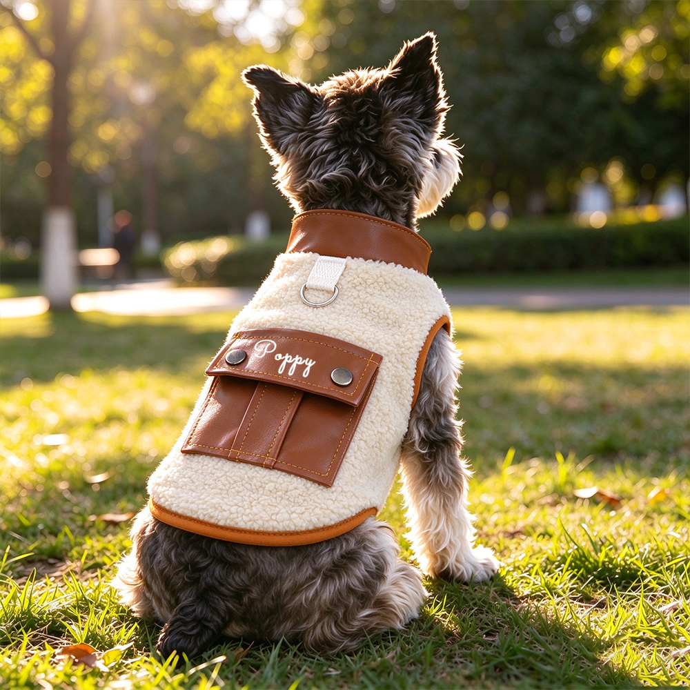 Personalized Pets Winter Warm Plush Jacket | MNCloth277