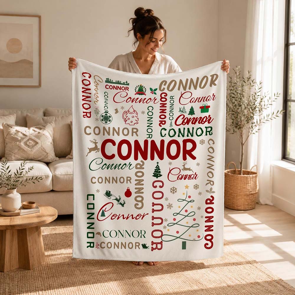 Personalized Christmas Blanket for Comfort & Unique | MNHome107