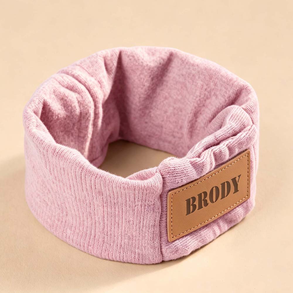 Personalized Dog Ear Cover Snood with Leather Patch | MNAccs123
