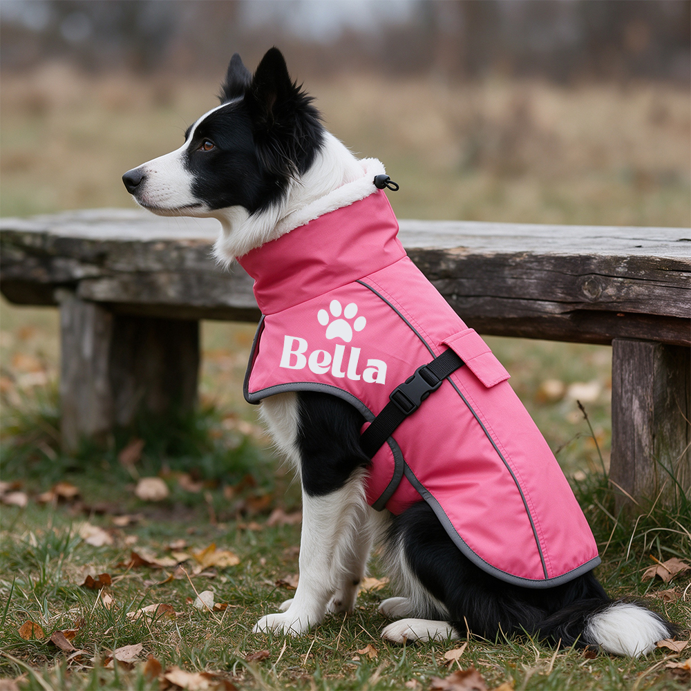 Personalized Winter Warm & Waterproof Cotton Coat For Pets | BKPet595