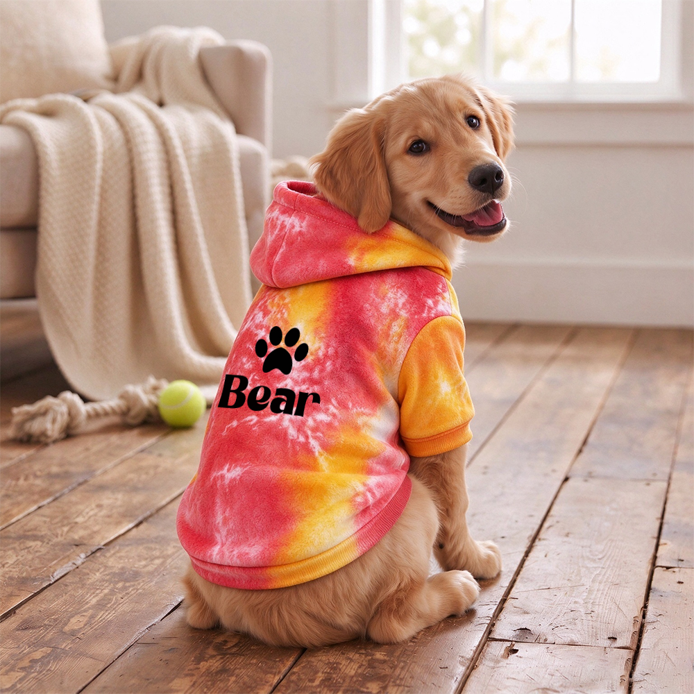 Personalized Pets Colorful Tie-Dye Hoodie | BKPet617