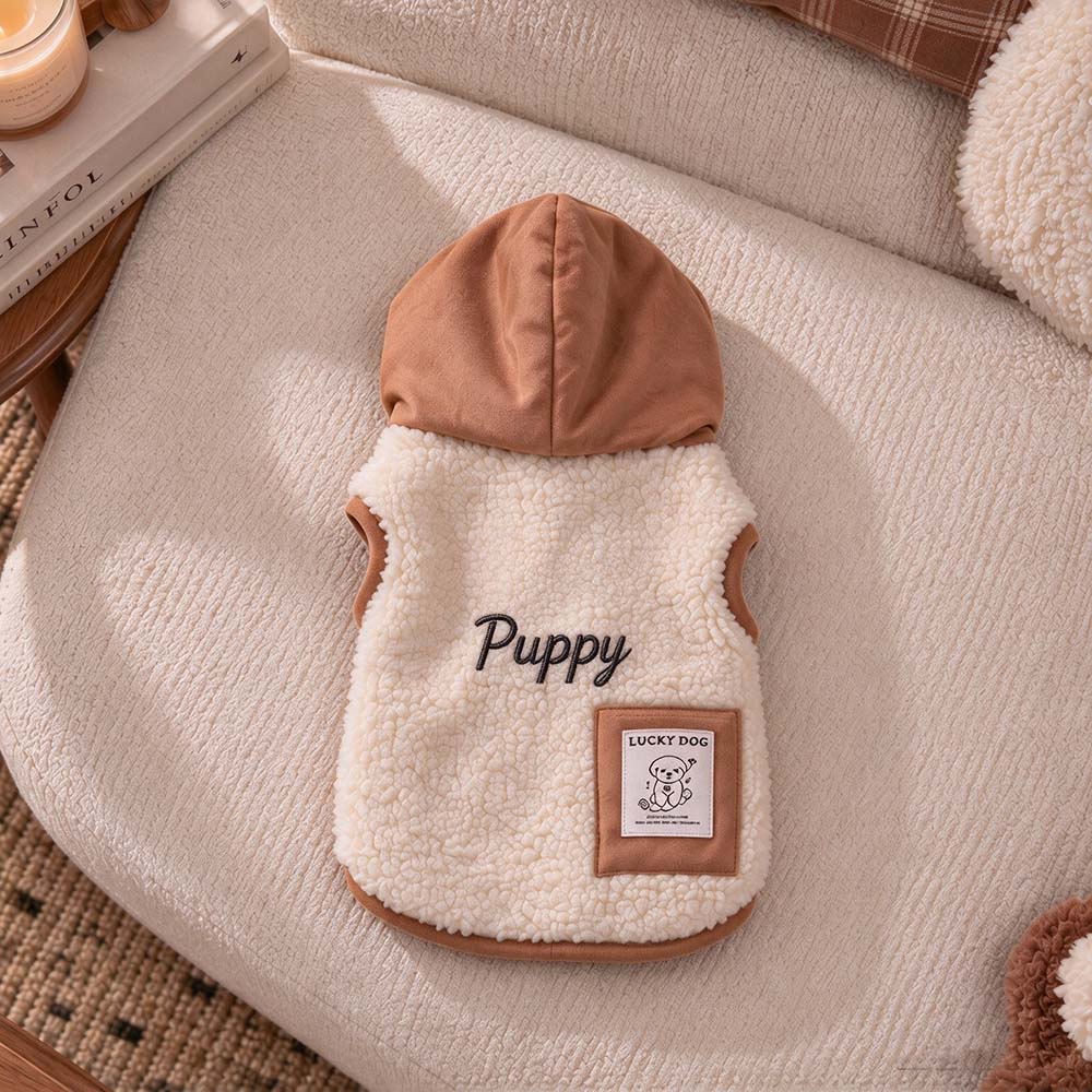 Personalized Embroidered Pets Winter Warm Fleece Hoodie | BKPet618
