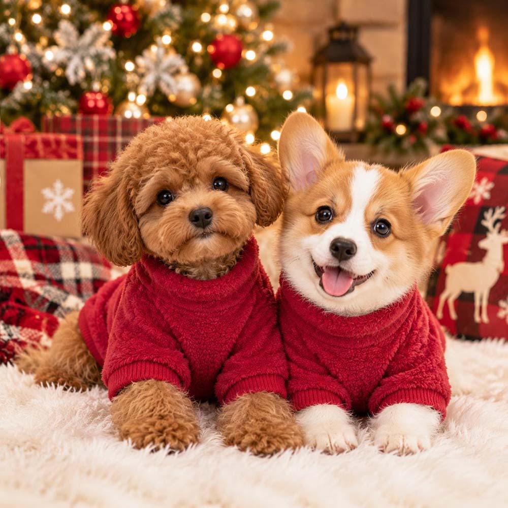 Personalized Embroidered Winter Pets Fleece Pullover | BKPet657