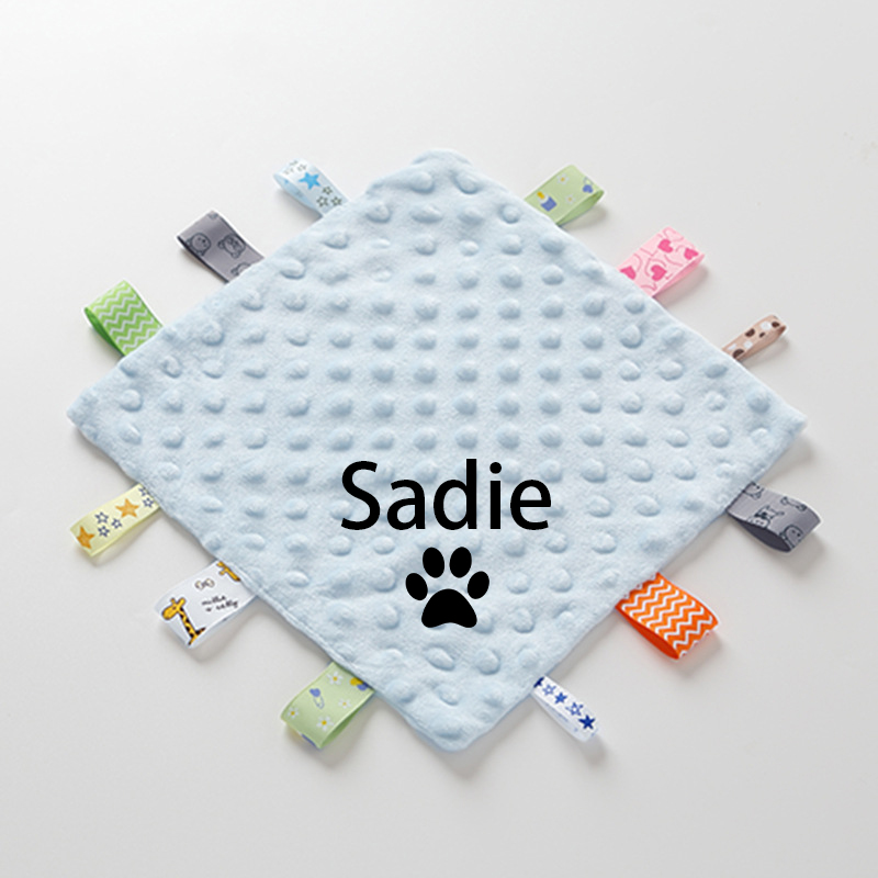 Personalized Pet Embroidery Comforter Ribbon Taggie | BKPet77