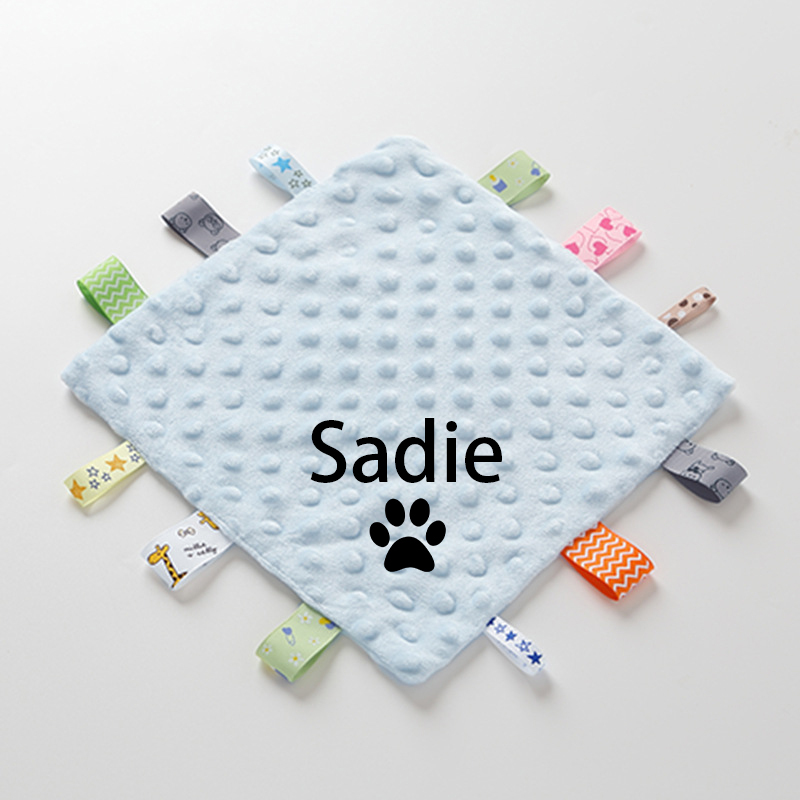 Personalized Pet Embroidery Comforter Ribbon Taggie | BKPet77