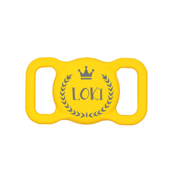 Personalized Pet Apple Air Tag Holder for Dog Collar | BKPet139