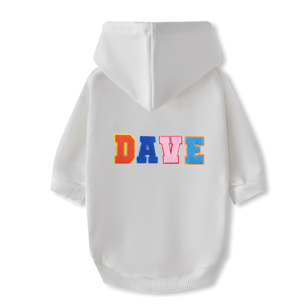 Personalized Varsity Letter Dog Hoodie for Comfort and Unique | BKPet140