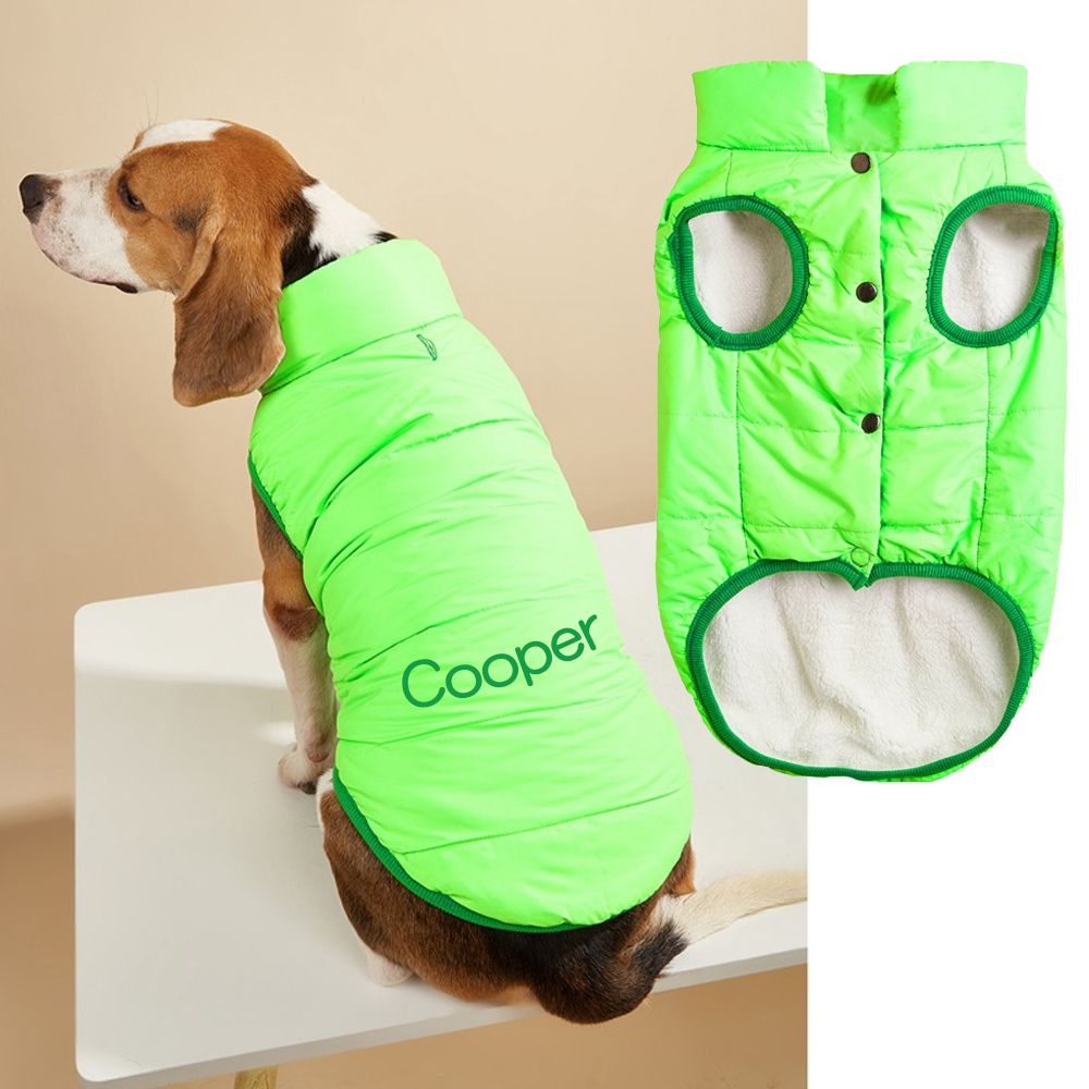 Personalized Pets Warm Puffer Vest | BKPet148
