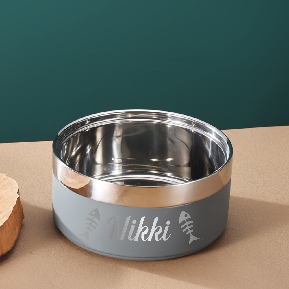 Personalized Stainless Steel Pet Food Bowl  | BKPet150