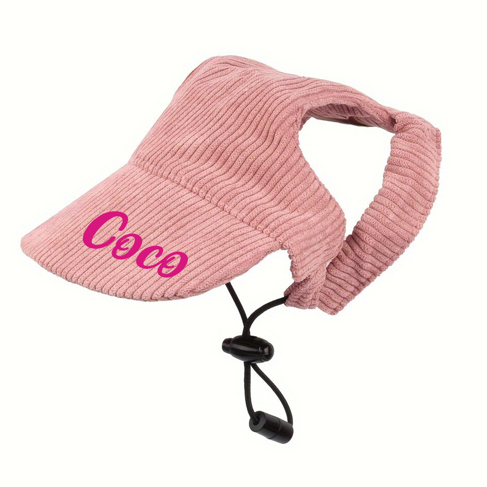 Personalized Corduroy Adjustable Pet Pet Baseball Cap | BKPet184