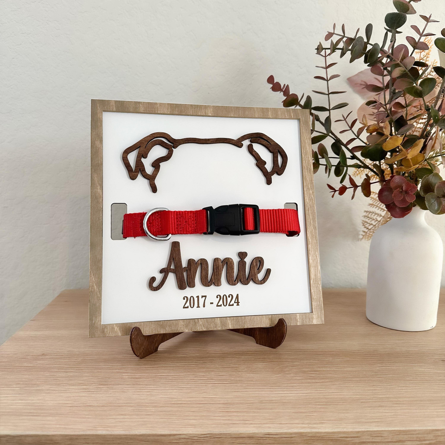 Personalized Memorial Plaque Dog Ear Collar Sign | BKPet212