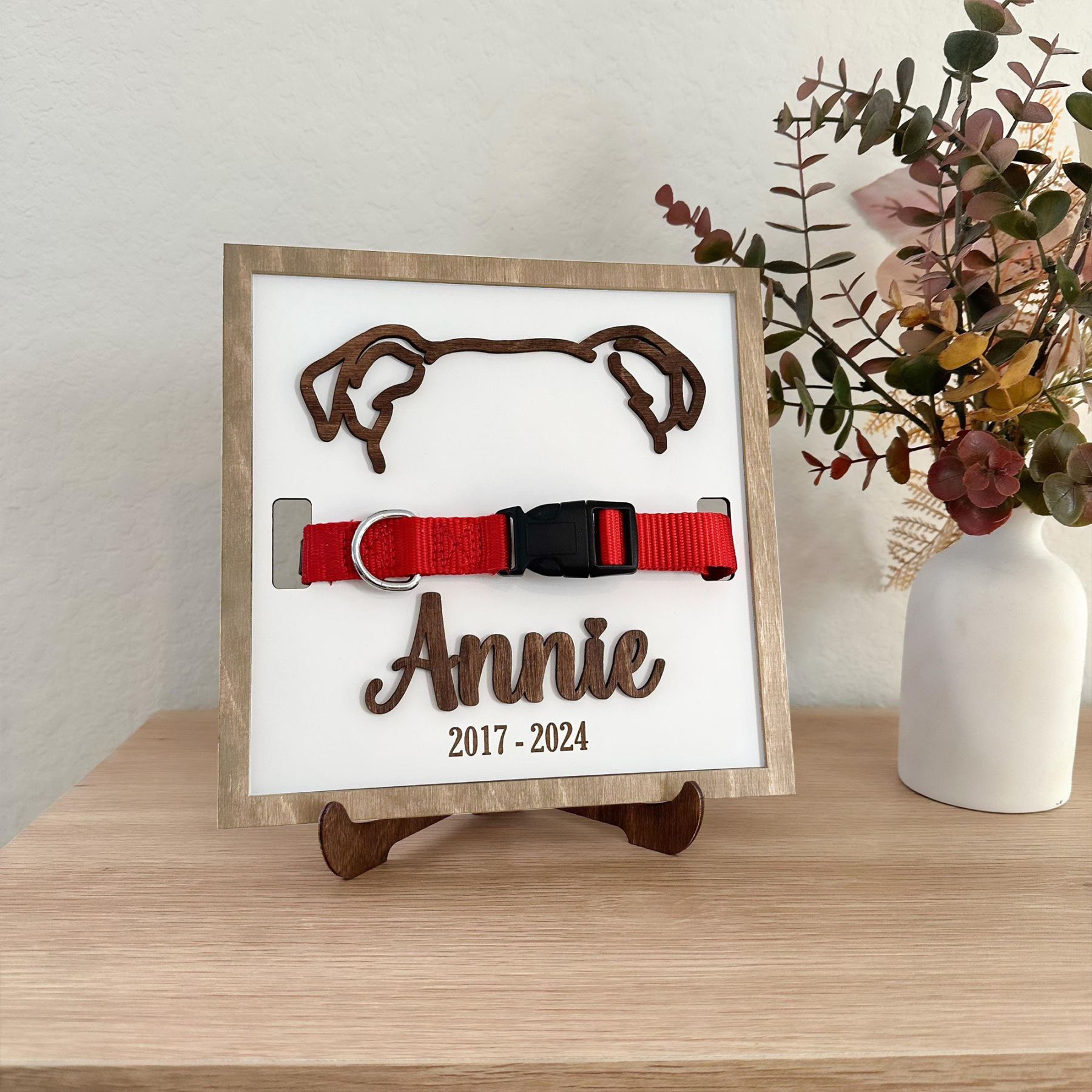 Personalized Memorial Plaque Dog Ear Collar Sign | BKPet212