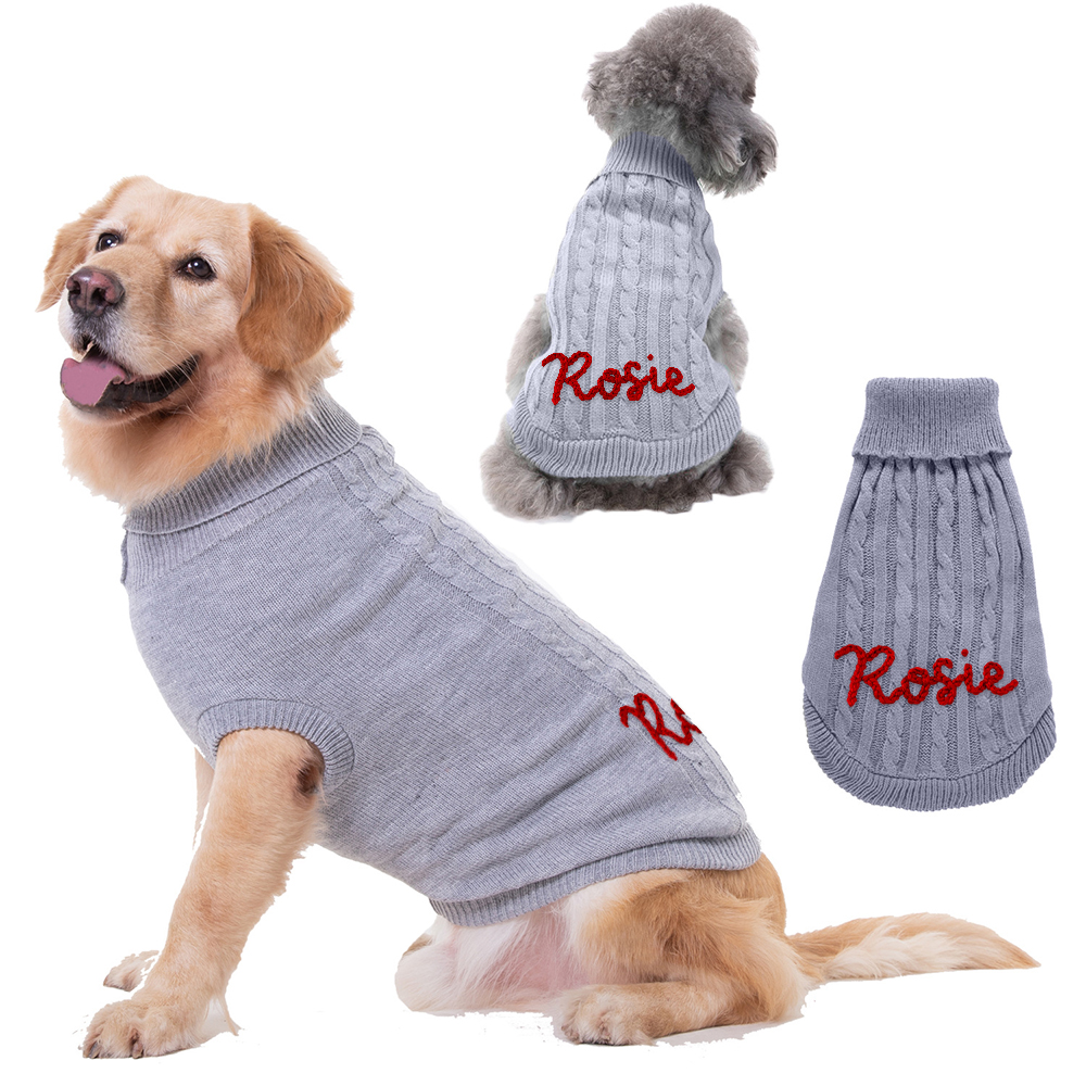 Personalized Hand Embroidery Pets Colourful Sweater | BKPet233