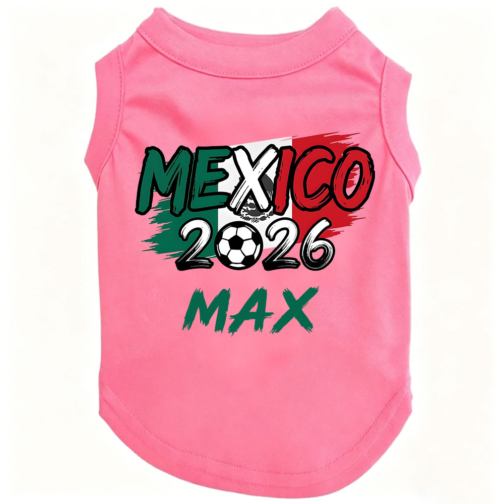 Personalized Dog Soccer 2026 Flat Dog Tank Top | MNCloth213