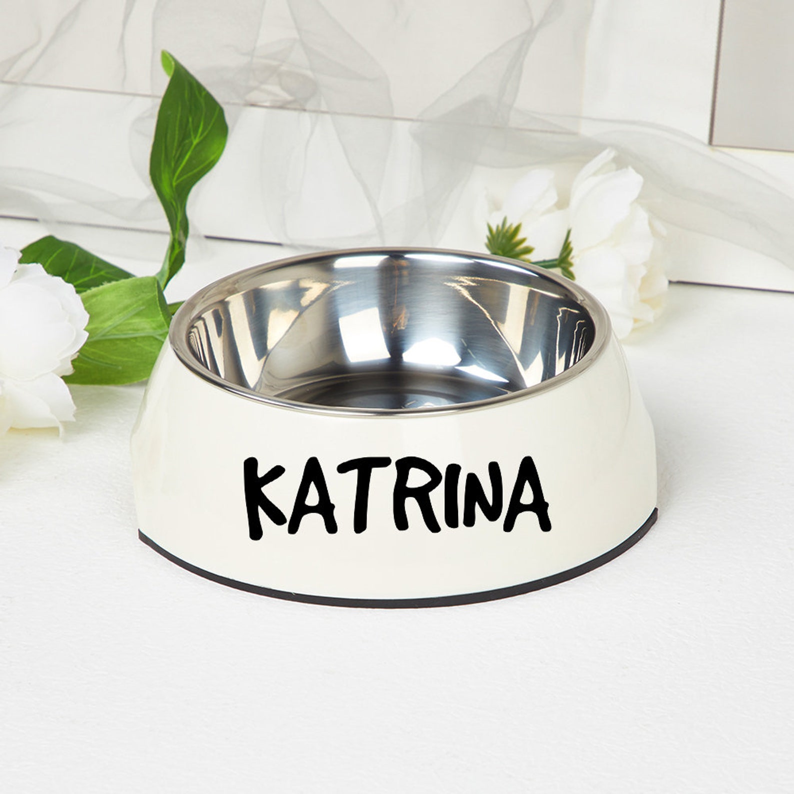 Personalized Pet Stainless Steel Dog Bowl  | CWToy20
