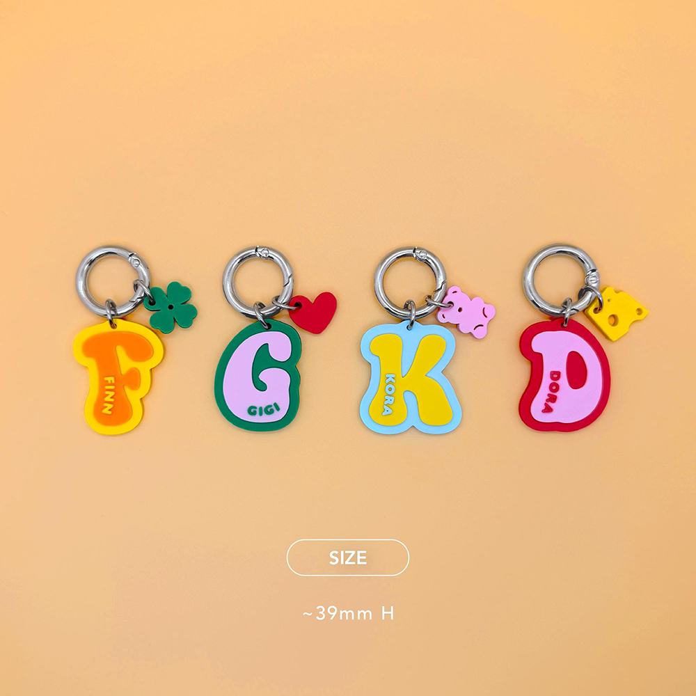Personalized 3D Printed Initial Pet ID Tag | MNAccs132