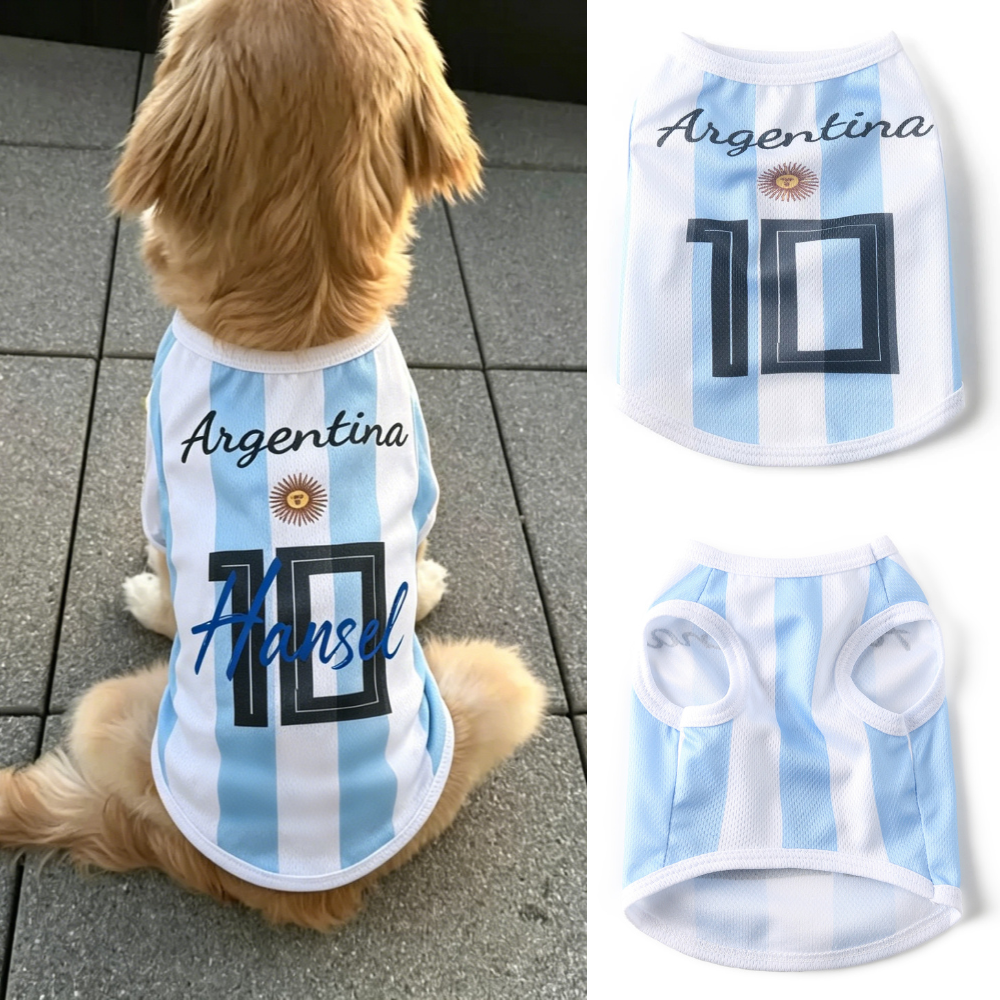 Personalized Dog & Cat Soccer Fan Sporty Vest | MNCloth216
