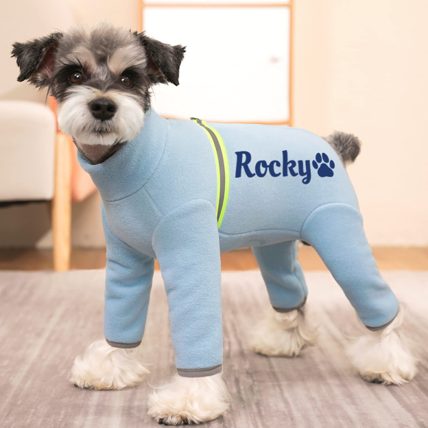 Personalized Pet Winter Warm Fleece Long Sleeve Sweater | BKPet312