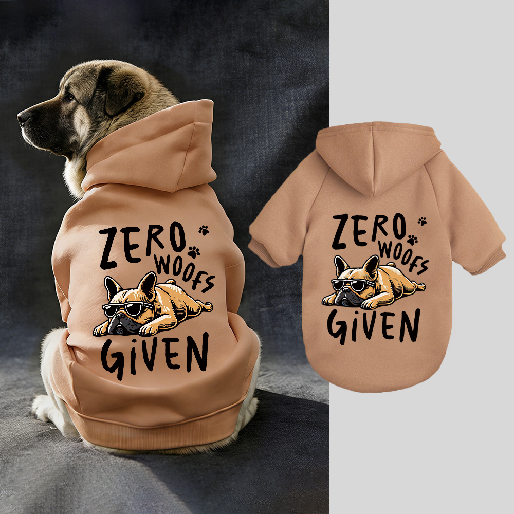 ZERO WOOFS GIVEN Puppy Hoodie | BKPet332
