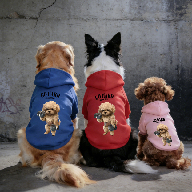 GO HARD OR GO HOME Puppy Hoodie | BKPet338