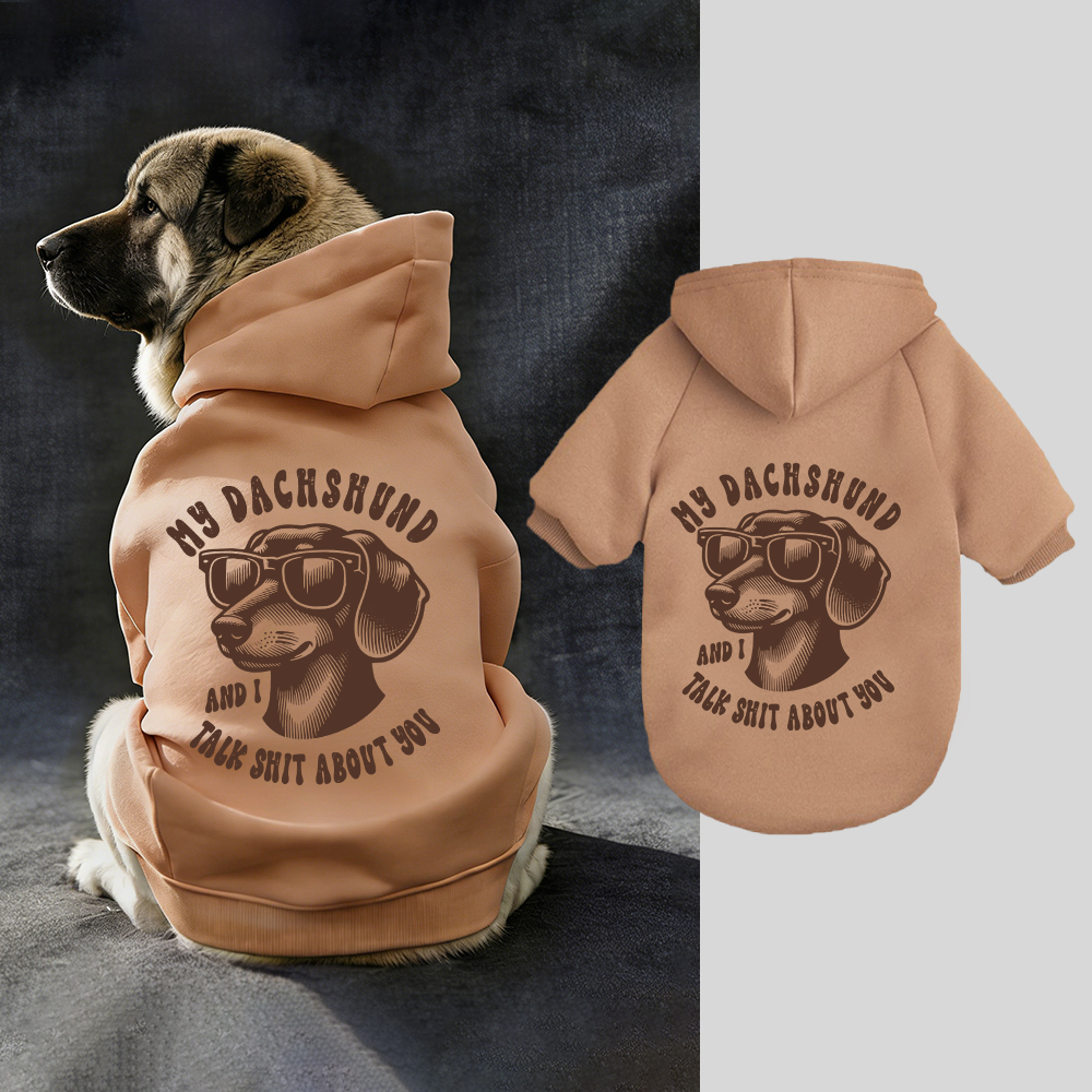 MY DACHSHUND AND I TALK SHIT ABOUT YOU Puppy Hoodie | BKPet326