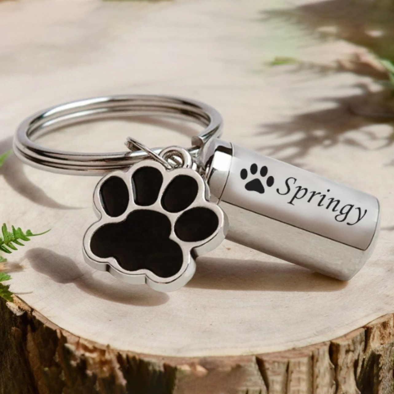 Personalized Pet Ashes Keepsake Keychain | BKPet351