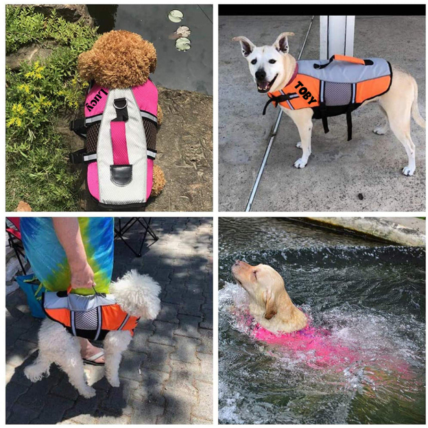 Personalized Pet Swimming Buoyancy Reflective Safety Shark Vest | BKPet406