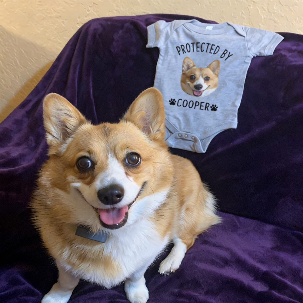 Personalized Baby Protected By Pets Shirt | MNBaby03