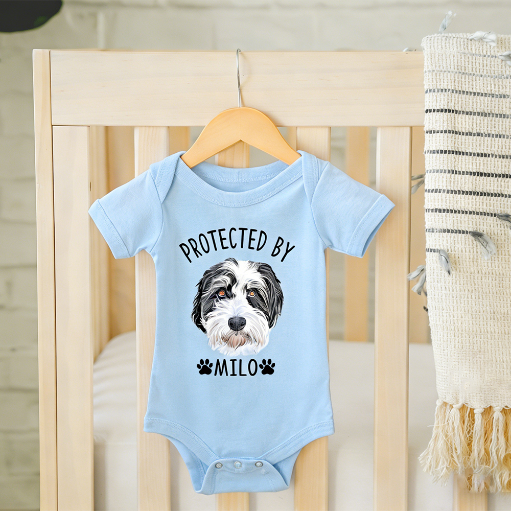 Personalized Baby Protected By Pets Shirt | MNBaby03