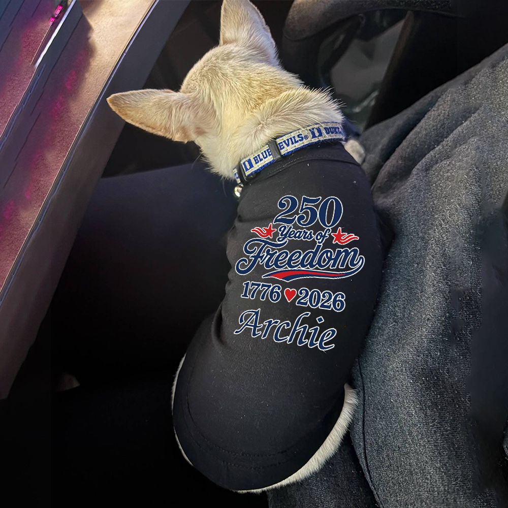 Personalized Patriotic 250 Anniversary Pet Shirt | BKPet507