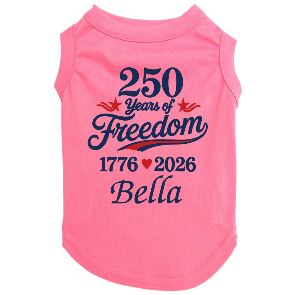 Personalized Patriotic 250 Anniversary Pet Shirt | BKPet507