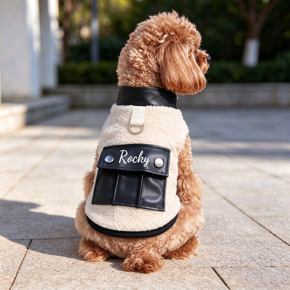 Personalized Pets Winter Warm Plush Jacket | MNCloth277
