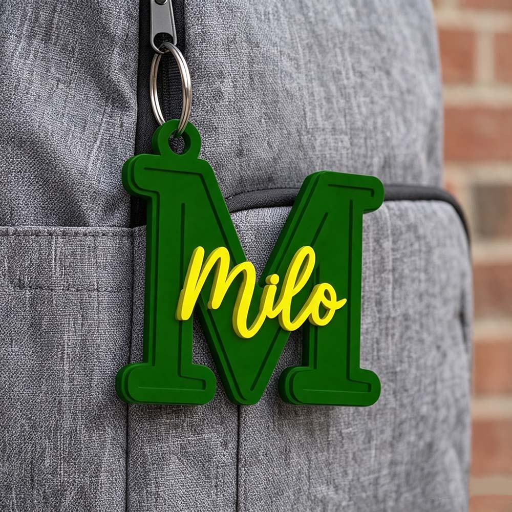 Personalized 3D Printed Backpack Name Tag | MNGift14