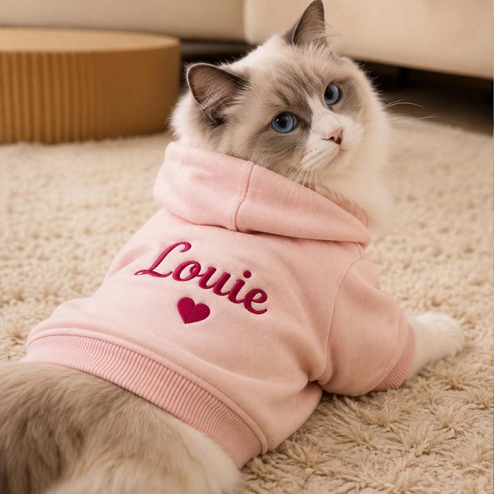 Personalized Embroidered Multicolor Dog Hoodie | MNCloth262