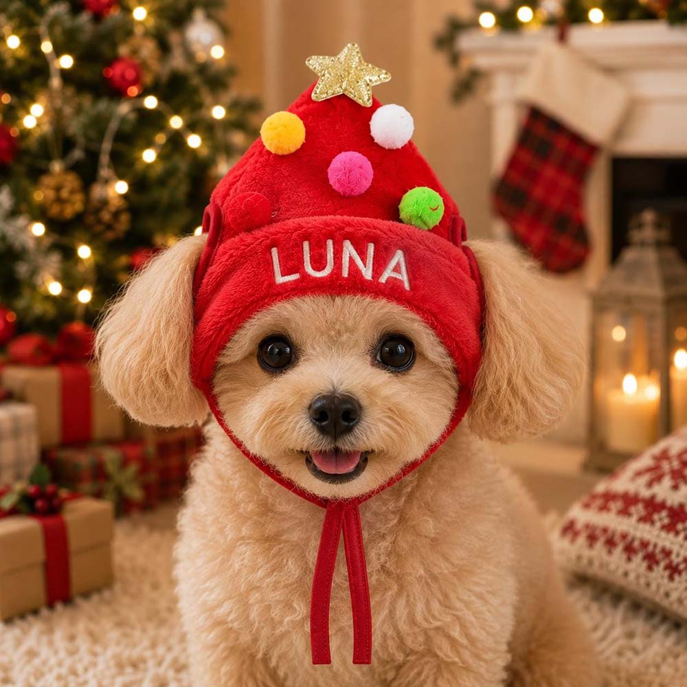 Personalized Embroidered Christmas Pets Hat | MCGift410