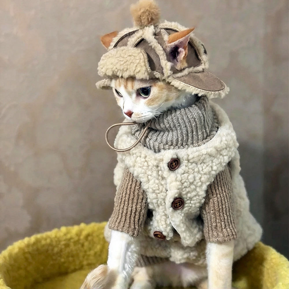 Winter Sherpa Fleece Aviator Hat with Ear Holes | MNAccs141