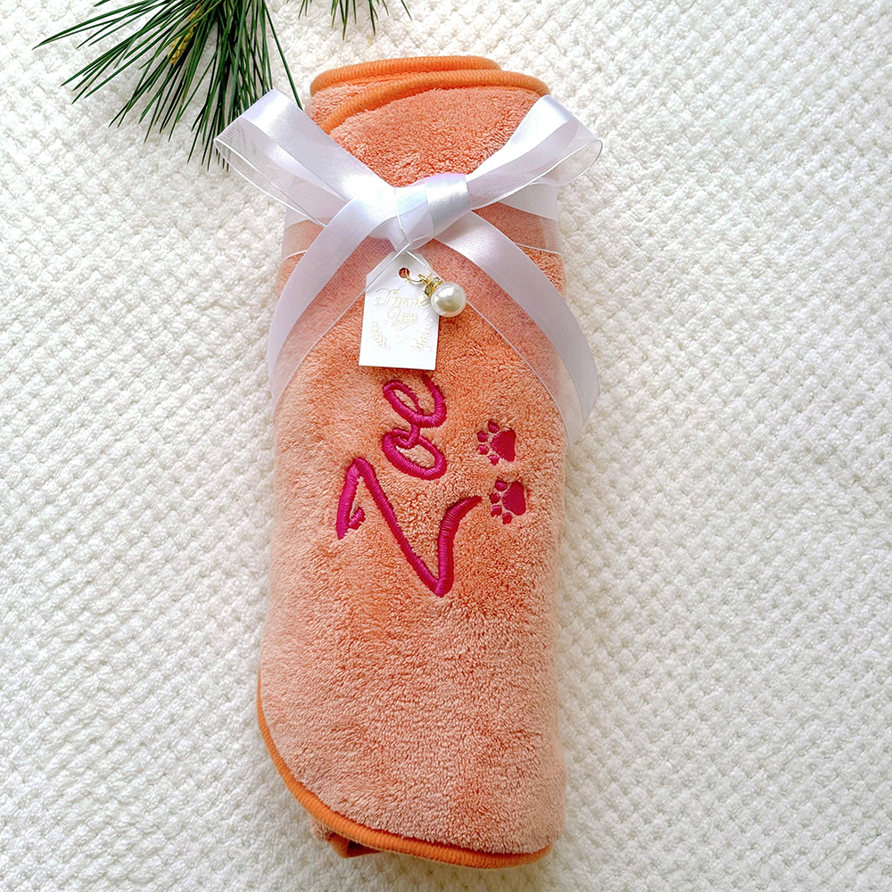 Personalized Embroidered Pet Drying Towel | BKPet167