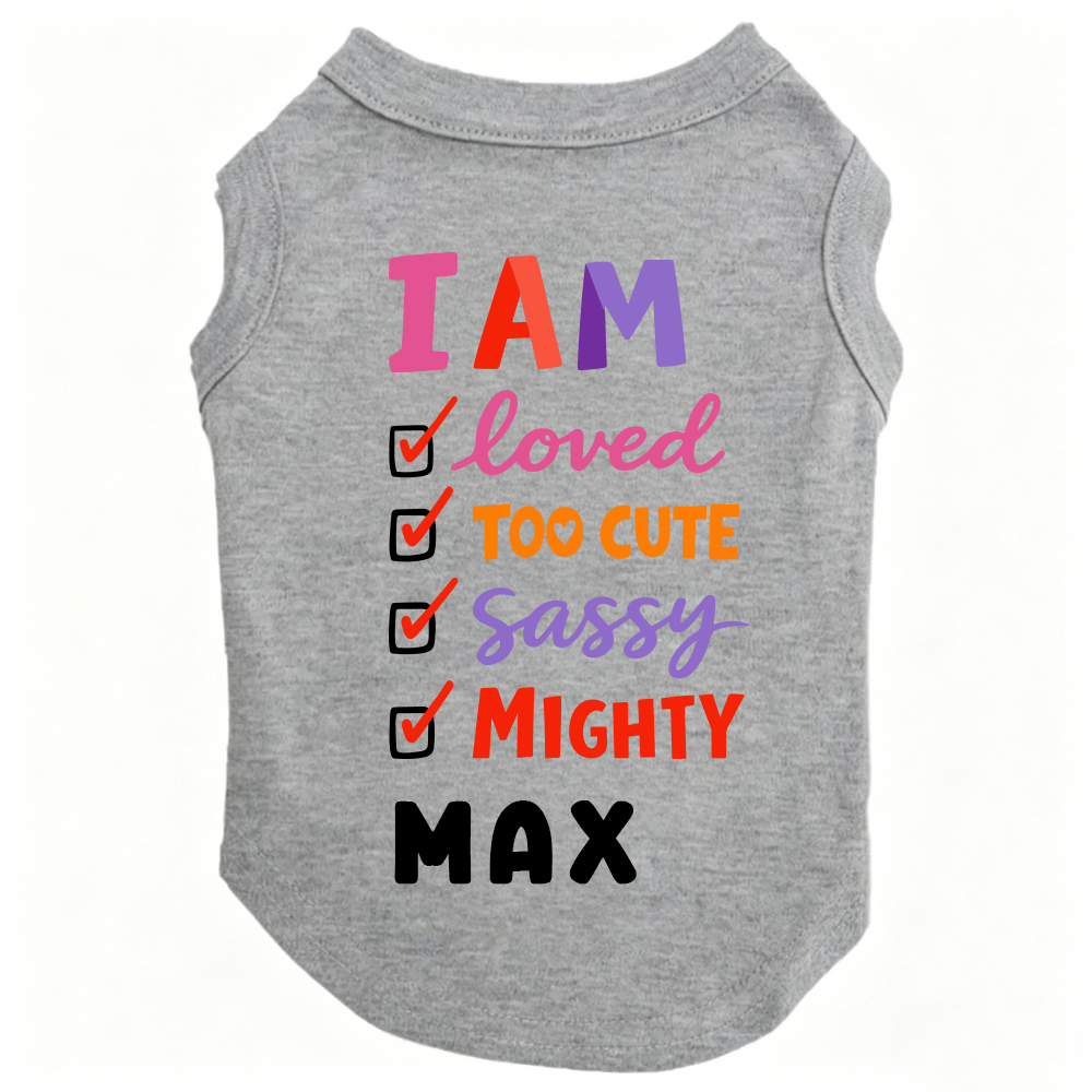 Personalized I AM Loved Checklist Pet Shirt | MNCloth208