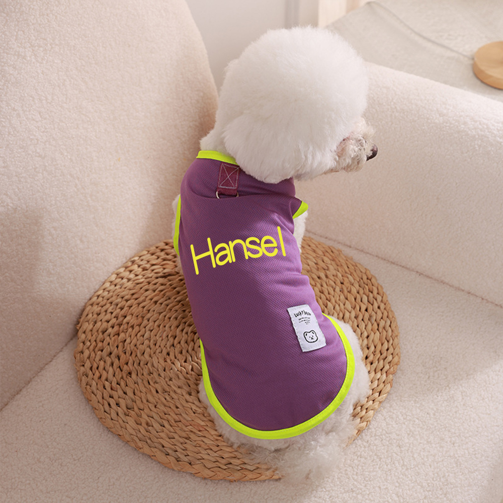 Personalized Colourful Pet Summer Cool Mesh Vest | BKPet173