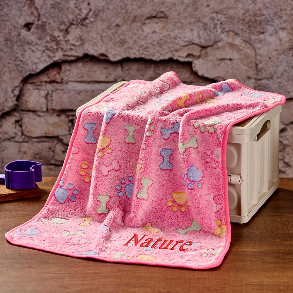 Personalized Embroidered Lovely Flannel Pet Blanket | BKPet198