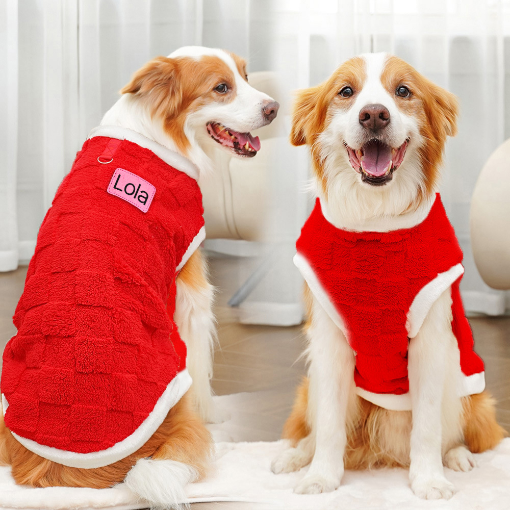 Personalized Warm Plush Dog Winter Coat | BKPet202