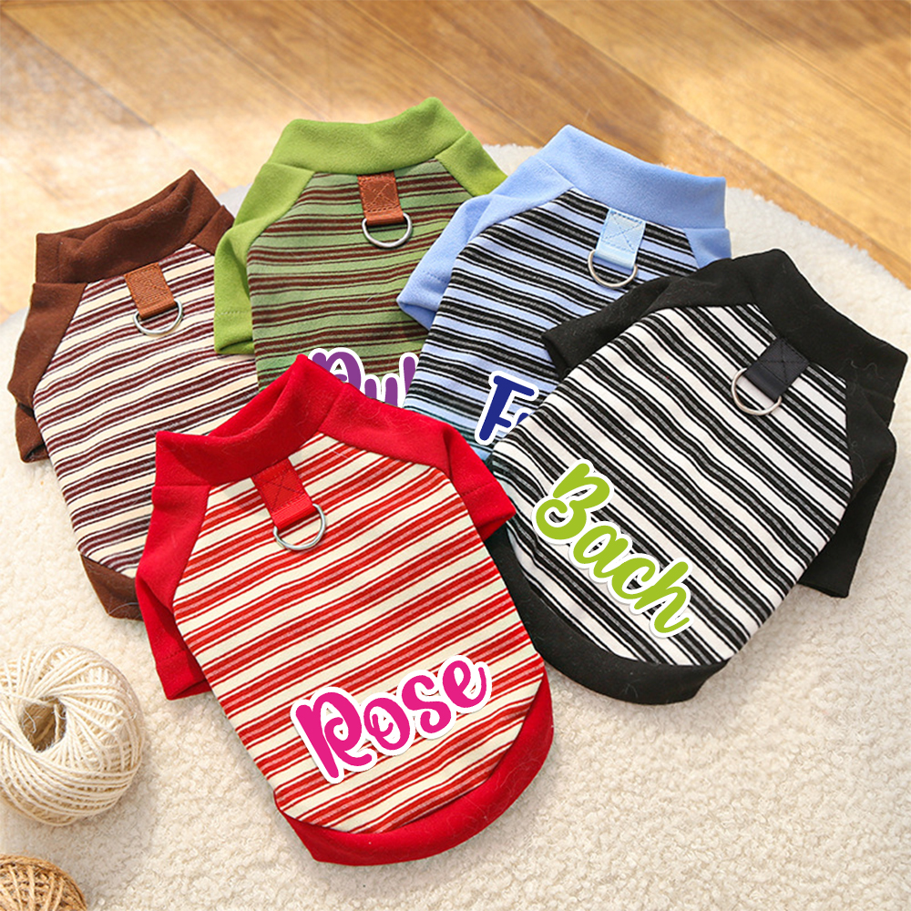Personalized Small Medium Large Pets Stripe Sweatshirts | BKPet226
