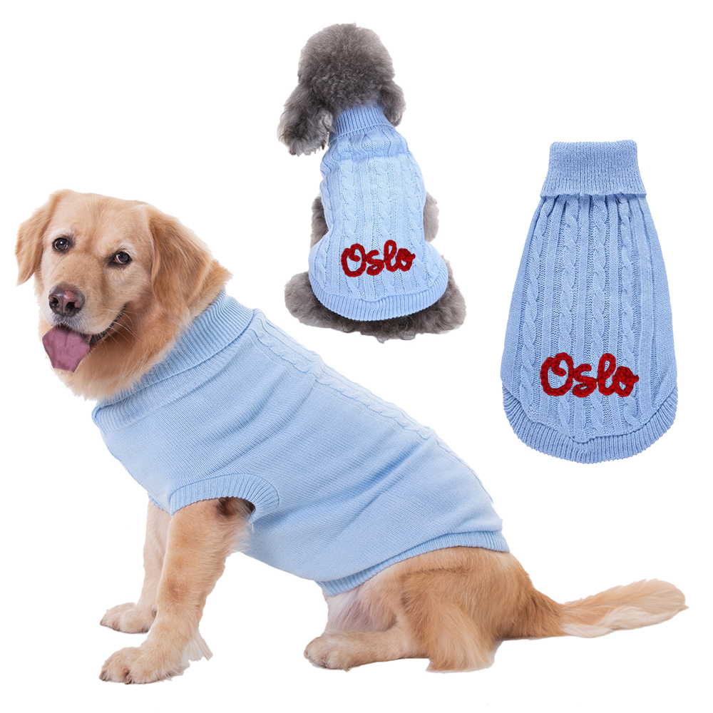 Personalized Hand Embroidery Pets Colourful Sweater | BKPet233