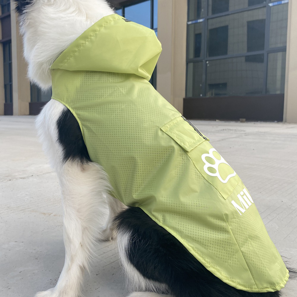 Personalized Pets Waterproof and Reflective Raincoat | BKPet270
